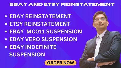 Were you suspended on Etsy or ebay store due to violation of policy or with no reason your Etsy or eBay store was suspended worry no more. I will help you reinstate your Etsy or eBay account with compelling appeal letter and via chat with Etsy or eBay support to get your account reinstated. I will write appeal letter to reinstate your suspended Etsy or ebay store.

#reinstatement#ebay#ebay suspension#ebay reinstatement#etsy reinstatement# Freelance Web Developer, Web Developer, Bear Wallpaper, Intellectual Property, Success Rate, Ebay Seller, Website Development, Etsy Account, Programming