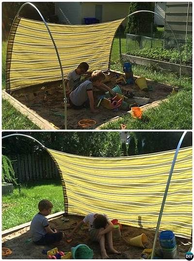 DIY Outdoor PVC Canopy Projects [Picture Instructions] Pvc Canopy, Pvc Roofing, Outdoor Play Areas, Kids Outdoor Play, Backyard Play, Deck Decorating Ideas On A Budget, Backyard Playground, Backyard For Kids, Diy Garden Projects