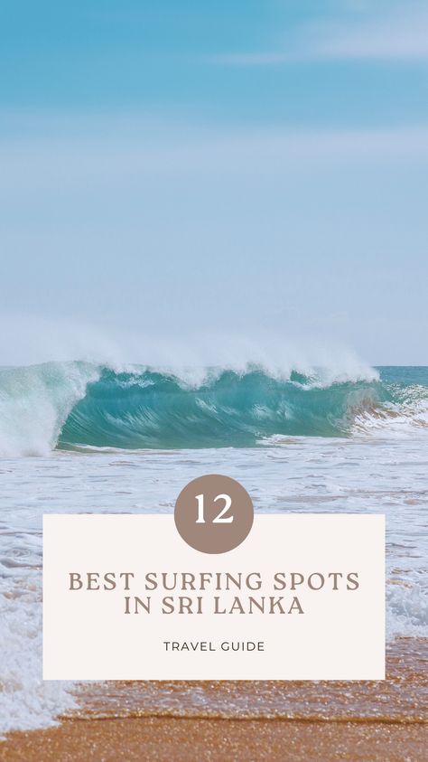 Read our blog post about 12 best surfing spots in Sri Lanka for ultimate surfing experience. Get more Sri Lanka travel tips on our website Sri Lanka Surf, Best Surfing Spots, Tropical Countries, Sri Lanka Travel, Surf School, Surf Lesson, Tuition Fees, Ocean Sunset, Fishing Villages