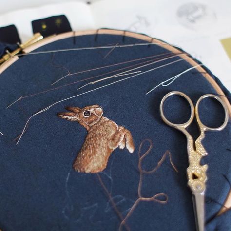 Chloe Giordano on Instagram: "✨ #embroidery #needlepainting #threadpainting #handstitched #handembroidery #hare #europeanhare" Chloe Giordano, Thread Painting, Hand Stitching, Hand Embroidery, Chloe, Bespoke, Embroidery, On Instagram, Instagram