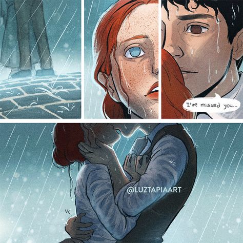 ANNE Y GILBERT Shirbert Anne With An E Fanart, Luz Tapia Art, Rain Kiss, Anne Blythe, Gilbert And Anne, Anne White, Gilbert Blythe, Anne With An E, Anne Shirley