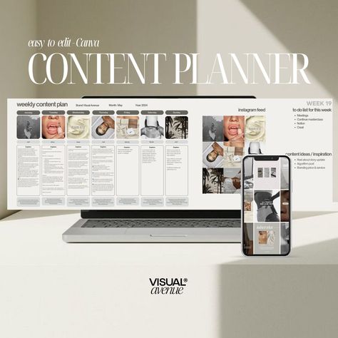 Elevate your content strategy and drive tangible results with our customizable Content Planner Template. Crafted for the modern digital landscape, this template is invaluable for social media influencers, bloggers, and businesses seeking to amplify their online presence. Our expertly designed template prioritizes simplicity and effectiveness, empowering you to plan, organize, and execute a winning content strategy.  .#CanvaTemplates #SocialMediaDesign #InstagramIdeas #PinterestTemplates #CreativeCanva Ig Content Planner, Content Marketing Strategy Template, Monthly Content Planner Template, Color Story Fashion, Monthly Content Planner, Content Calendar Template Excel, Digital Content Planner, Free Content Calendar Template, Content Page Design