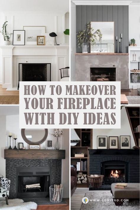 How To Make Fireplace Look Bigger, Simple Fireplace Makeover, Painted Electric Fireplace, Cheap Fireplace Makeover, Electric Fireplace Makeover, 90s Fireplace Makeover, Upgrade Fireplace, Refacing Fireplace, Chimney Makeover