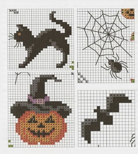 cross-stitch Halloween charts... no color chart available, just use the pattern chart as your color guide.. or choose your own colors... Cross Stitch Halloween, Halloween Cross Stitch Charts, Fall Cross Stitch, Stitch Halloween, Cross Stitch Freebies, Halloween Cross Stitch Patterns, Holiday Cross Stitch, Halloween Cross Stitches, Cross Stitch Needles