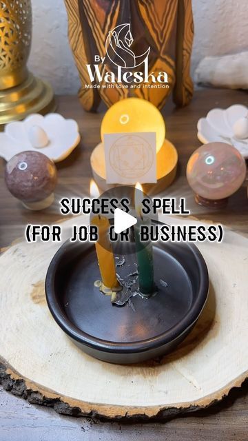 Bring in the success you desire in your business or your job, using this easy yet potent spell!   Follow for more witchy tips, spells and... | Instagram Spell To Get More Clients, Spells For Success At Work, Spell For Interview Success, Job Candle Spell, Better Business Spell, Successful Business Spell Jar, Job Security Spell, Spell For Job Success, Job Success Spell