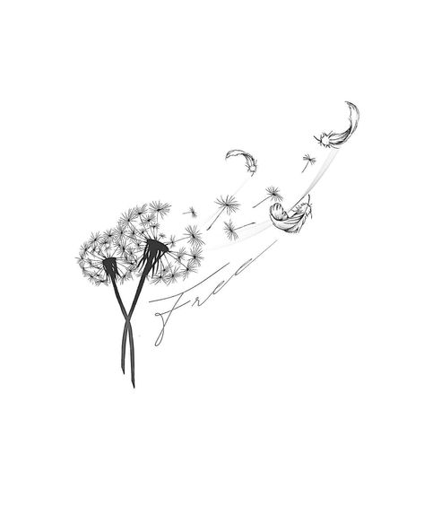 Simbols Tattoo, Beautiful Angel Tattoos, Dandelion Tattoo Design, Delicate Tattoos For Women, Flower Tattoo Ideas, Word Tattoo, Boho Tattoos, Dandelion Tattoo, Mommy Tattoos