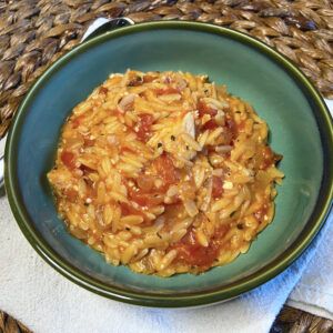 Manestra — Greek Chicken with Orzo in Tomato Sauce - Sweet Greek Manestra Recipe, Chicken With Orzo, Chicken Orzo, Tomato Sauce Recipe, One Pot Dishes, Greek Chicken, Main Course Recipes, Personal Chef, Boneless Skinless Chicken Breast