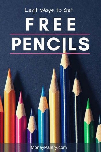 These are easy ways you can get a lot of free pencils by mail (links to free pencils request forms included!)... Cheap Nickel-free Jewelry For School, Free Art Supplies, Pencil Printable Free, Pencil Types And Uses, Free Samples By Mail No Surveys, Free Books By Mail, Stocking Pantry, Walmart Pencils, Journal Pens & Pencils