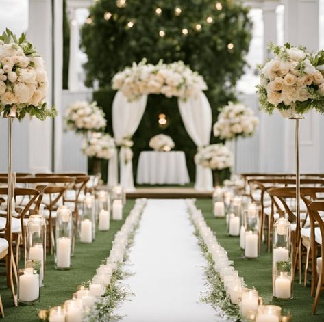 Mirror Aisle Runner Weddings, Ceremony Aisle Flowers, Wedding Aisle Decoration, Wedding Walkway, Romantic Wedding Style, Aisle Decorations, Backyard Wedding Ceremony, Wedding Isles, Aisle Runner Wedding