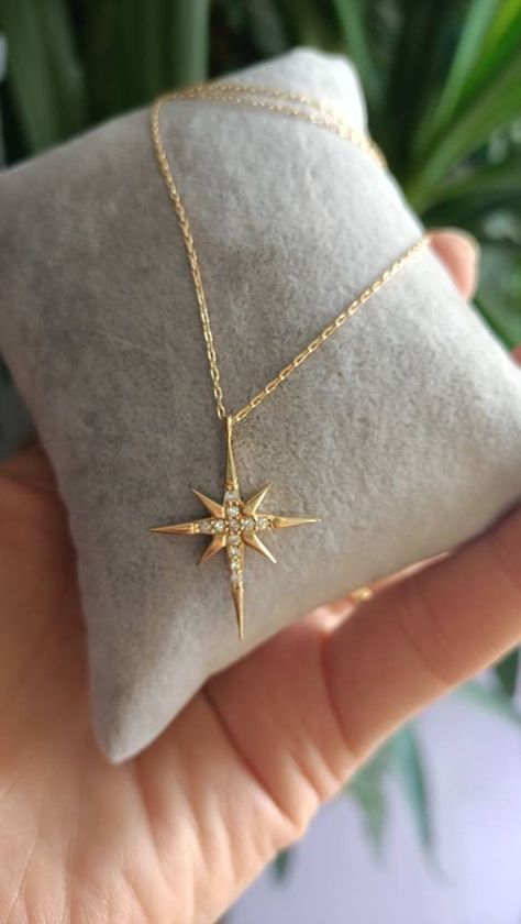 North Star Necklace, Starburst Necklace, Star Necklace Silver, Star Box, Wear Necklaces, Trendy Necklaces, Fedex Express, I Love Jewelry, North Star