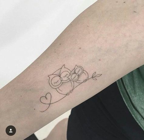 Tiny Owl Tattoo, Simple Owl Tattoo, Baby Owl Tattoos, Cute Owl Tattoo, Sunflower Tattoo Sleeve, Cross Tattoos For Women, Animal Tattoo Ideas, Clover Tattoos, Wicked Tattoos