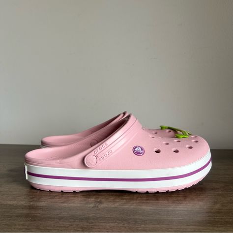 Crocs Crocband Pearlized Pink Unisex Clog New With Tags Men’s Size 10 Women’s Size 12 Please Review All Pictures For Any Defects And/Or Flaws Item Shown Is What You Are Purchasing Box Shipped Smoke Free Environment All Reasonable Offers Considered Even Though Most Of Our Shoes Are Sold As “New” There Is A Chance That They May Have Been Previously Tried On In Store With Dust And/Or Dirt On The Soles And Insoles There Are Also Times Where We Will Not Say “New” As We Cannot Determine If They Have O Crocs Loafers, Crocband Crocs, Fuzzy Crocs, Lined Crocs, Manifesting Life, Crocs Pink, White Slip On Shoes, Pink Crocs, Shoes Crocs