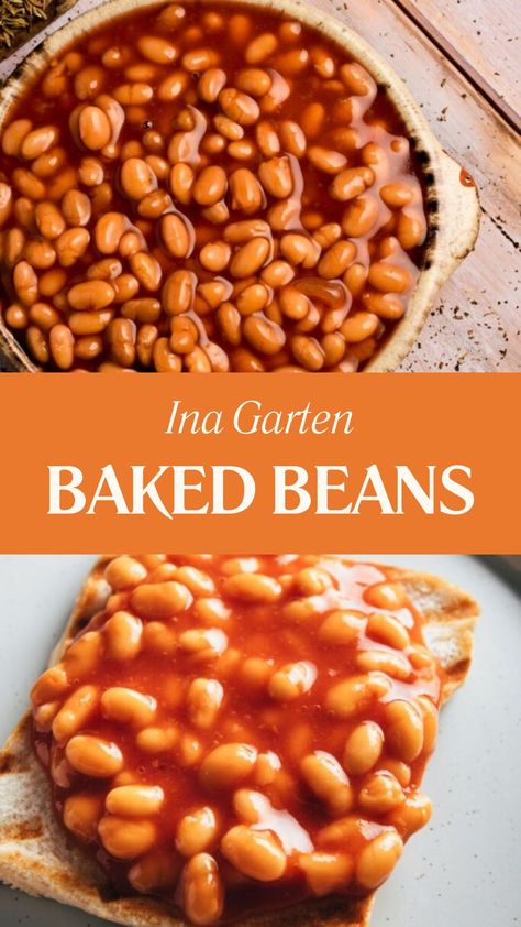 Ina Garten Baked Beans Baked Beans From Canned Navy Beans, Bake Beans Recipe, Baked Beans From Canned Beans, Maple Baked Beans Recipe, British Baked Beans, Brown Beans Recipe, Maple Beans, Healthy Baked Beans, Maple Baked Beans