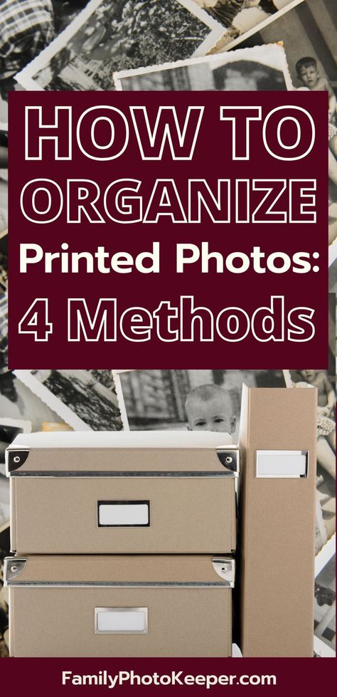 Yearbook Storage Ideas, Saving Photos Ideas, Organize Old Photos Storage, How To Organize Photos On Computer, Organize Old Photos, Photo Storage Ideas Boxes, How To Organize Photos For Scrapbooking, Organizing Old Photos And Papers, Organize Photos Storage