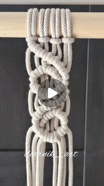 macrame | dream catcher on Instagram: "This Beautiful pattern is made with only one knot,  Use it for wallhanging, belt, bags and...  Enjoy 🌟  #macrametutoruals #macrame #macramedesign #macramepattern #macramedubai #macrameworkshop" 6 Cord Macrame Pattern, 6 Strand Macrame Pattern, Macrame Knot Patterns, Macrame Video Tutorial, Macrame Ending Knot, Macrame Belt Diy, Macrame Belt Pattern, Macrame Dream Catcher Diy, Large Macrame Wall Hanging Tutorial