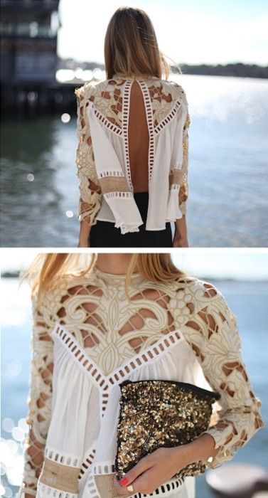 Love this blouse Mode Hippie, Boutique Fashion, Marchesa, Looks Style, Mode Inspiration, Look Chic, Street Styles, Look Fashion, Passion For Fashion