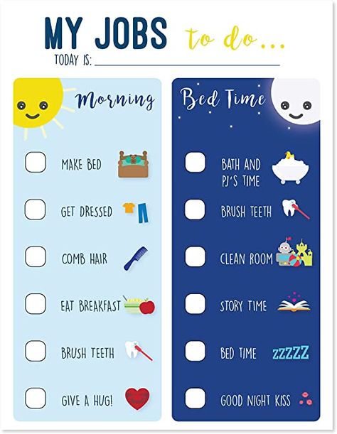 Home Behavior Charts, Daily Routine Chart For Kids, Bedtime Routine Chart, Morning Routine Chart, Kids Routine Chart, Babysitting Activities, Daily Routine Chart, Child Behavior Chart, Responsibility Chart