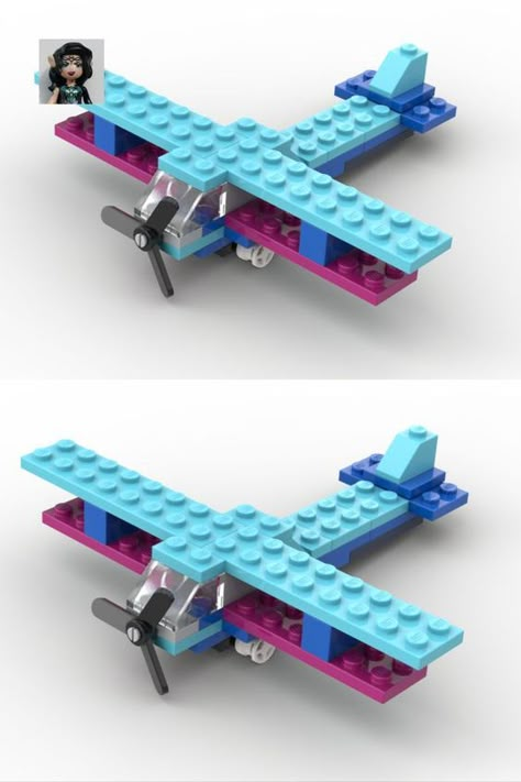 Lego Plane Instructions, Easy Lego Creations Step By Step, Lego Truck Instructions, Simple Lego Builds, Easy Lego Builds, Lego Build Ideas, Lego Ideas For Kids, Lego Classic Ideas, Lego Ideas To Build