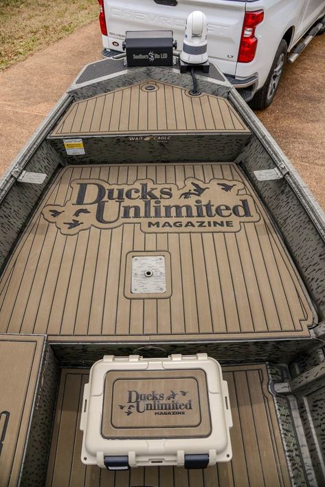 The Ultimate Duck Boat | Ducks Unlimited Waterfowl Hunting Gear, Boat Blinds, Duck Hunting Boat, Duck Boats, Boat Ladder, Dream Boat, Duck Boat, Waterfowl Hunting, Ducks Unlimited