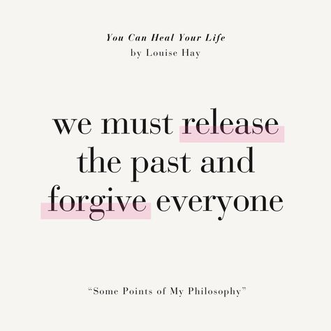 Are you held back by your past, too? We don't have to suffer today because of things that happened in the past.   Louise Hay's masterpiece "You Can Heal Your Life" is a kind and compassionate guide on how to release our past. The Past Is In The Past, The Past Is The Past, Release The Past, Louise Hay, My Philosophy, Things That, Philosophy, Life Is, The Past