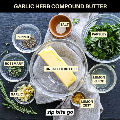 Butter For Steaks, Steak Compound Butter, Compound Butter For Steak, Butter For Steak, Herb Butter For Steak, Steak Butter Recipe, Herb Compound Butter, Flavored Butter Recipes, Compound Butter Recipe