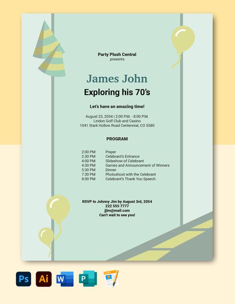 70th Birthday Program Template Birthday Program Template, Birthday Party Program, 70th Birthday Party Ideas For Mom, Birthday Email, 70th Birthday Invitations, Printable Christmas Coloring Pages, Birthday Clips, Birthday Words, Birthday Collage