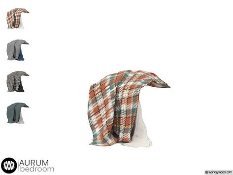 The Sims Resource - Aurum Blanket Decor Sims 4 Fall Cc, Blanket Decor, Bedroom Blanket, Sims 4 Clutter, Fall Blanket, Sims 4 Cc Furniture, Best Sims, Fall Wear, Autumn Clothes