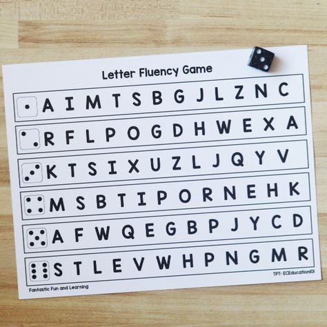 Letter Naming Fluency Alphabet Printable - Fantastic Fun & Learning Alphabet Fluency Practice, Alphabet Activities First Grade, Alphabet Fluency Activities, Letter Naming Fluency Practice, Letter Fluency Kindergarten, Letter Sound Fluency Activities, Letter Name Intervention, Letter Naming Activities, Learning Letter Names Activities