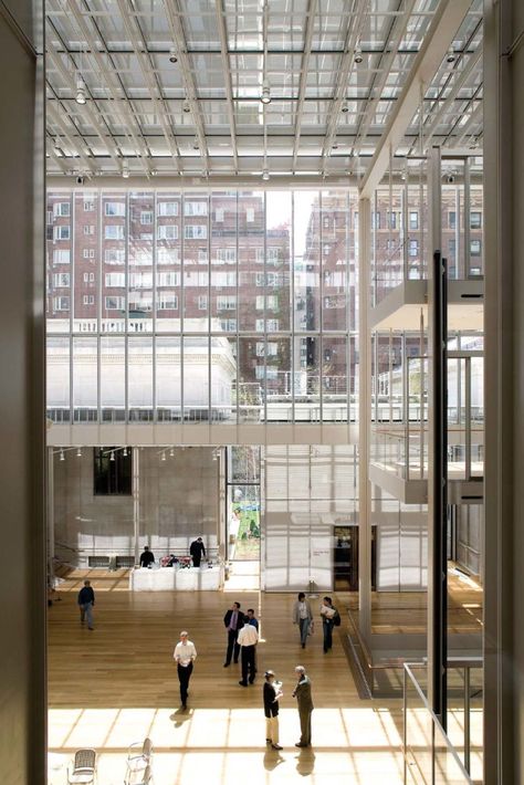 Contemporary Library, Skylight Design, Steel Architecture, Glass Structure, Morgan Library, Renzo Piano, Site Plans, The Morgan, Glass Roof