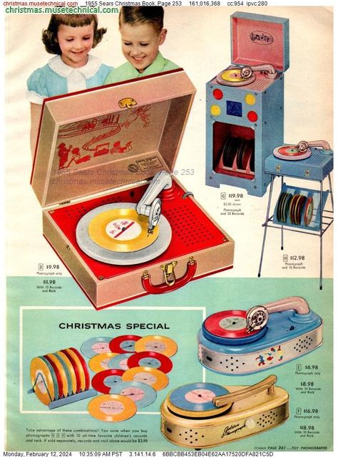 1955 Sears Christmas Book, Page 253 - Catalogs & Wishbooks 1950s Toys, Cute Stuff, Christmas Book, Christmas Books, Book Page, Christmas Special, Favorite Child, All About Time, Vintage Christmas