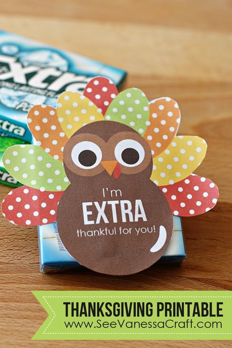 Pop-by Idea. Thanksgiving Teacher Gifts, Extra Gum, Thanksgiving Cookies, Thanksgiving Treats, Friends Gifts, Thanksgiving Printables, Thanksgiving Fun, Easy Thanksgiving, Thanksgiving Activities