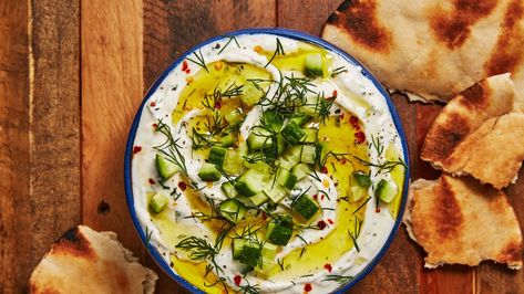 Best-Ever Tzatziki Recipe - How To Make Homemade Tzatziki Dill Pickle Tzatziki, Dishes With Dill, Cooking With Fresh Dill, Recipes That Use Dill, Chicken And Dill Recipes, What To Make With Fresh Dill, Fresh Dill Recipes Dinners, Salmon Dill Recipe, Recipes Using Dill Herb