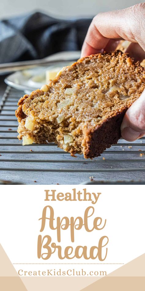 Low Cholesterol Apple Desserts, Apple Spice Recipe, Healthy Apple Baked Goods, Apple Bread Recipe With Applesauce, Apple Bread Almond Flour Recipe, Apple Bread With Almond Flour, Gf Apple Bread, Apple Loaf Recipes Healthy, Apple Cinnamon Bread Healthy