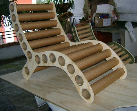 Cardboard Chair, Cnc Furniture, Flat Pack Furniture, Wood Shop Projects, Diy Cardboard Furniture, Pallet Furniture Outdoor, Cardboard Tubes, Cardboard Furniture, Creative Furniture