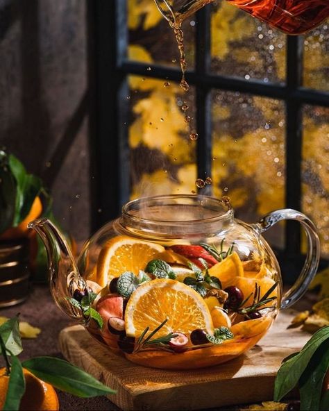 Healing Tea Recipes, Tea For Colds, Breakfast Photography, Herbal Elixir, Blooming Tea, Healing Tea, Autumn Tea, Photo Food, Herbal Tea Blends