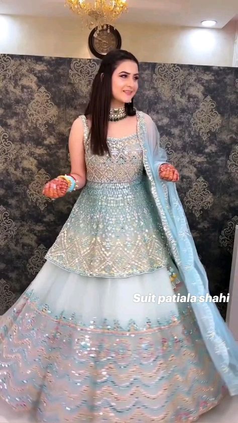 Pin on Lehenga choli Suit Patiala, Baju Kahwin, Wedding Lehenga Designs, Latest Bridal Dresses, Fancy Dresses Long, Bridal Dress Fashion, Indian Bridal Dress, Sleeves Designs For Dresses, Beautiful Dress Designs