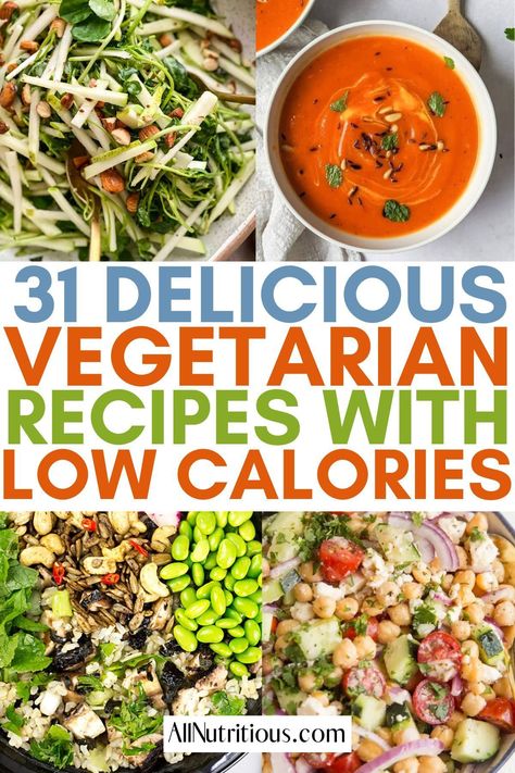 Learn some easy recipes that make great dinner ideas for weight loss. You can make healthy eating easier with these vegetarian recipes added to your weekly meal plan. These are the perfect meal ideas if you want more vegetables in your diet. Fast 800 Vegetarian Recipes, 400 Calorie Dinner, Low Calorie Vegetarian Recipes, Dinners Under 500 Calories, Clean Eating Vegetarian Recipes, Great Dinner Ideas, Lowering Cholesterol, Clean Eating Salads, Healthy Vegetarian Dinner