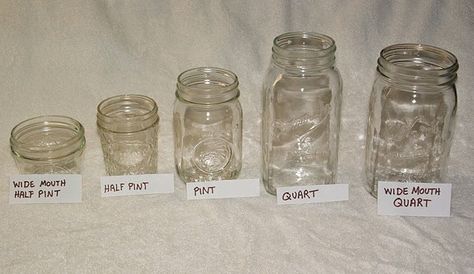 A helpful graphic for your canning reference Mason Jar Sizes, Mosquito Repellent Candle, Earth Projects, Preserving Foods, Candle Tutorial, Growing Garden, Pint Mason Jars, Growing Gardens, Pint Jars