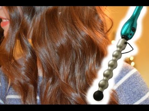 Bed Head Rock N Roller Bubble Curling Iron Wand - Review & Tutorial - YouTube Bedhead Curling Wand, How To Use Bubble Curling Wand, Bubble Curling Wand Results, Bubble Wand Curls Tutorial, Bubble Wand Curls, Bubble Curling Wand, Wavy Hair Tools, Curling Wand Tutorial, Bed Head Curling Wand