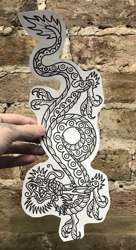 Tradition Dragon Tattoo, Old School Dragon Tattoo Designs, Dragon Tattoo Traditional Old School, American Traditional Dragon Tattoo Black, Traditional Dragon Tattoo Black, Traditional Dragon Tattoo Design, Traditional Dragon Tattoo Flash, Trad Dragon Tattoo, Old School Dragon Tattoo