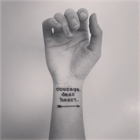 To Find What’s Beautiful. This is incredible Courage Dear Heart Tattoo, Narnia Tattoo, Courage Tattoos, Tattoo Ribs, Courage Dear Heart, Tattoo Heart, Rib Tattoo, Trendy Tattoos, Tattoo Placement