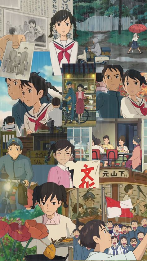 Hill Wallpaper, From Up On Poppy Hill, Poppy Hill, Up On Poppy Hill, Studying Life, Ghibli Movies, Bendy And The Ink Machine, Anime Movies, Anime Films