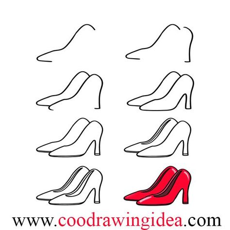 #stepbystepdrawing #cooldrawing #drawingforkids #easydrawing #drawingtutorialeasy #easydrawingforkids #drawingforbeginners #drawing How To Draw High Heels Step By Step, How To Draw Heels Step By Step, How To Draw A High Heel, Heels Design Ideas, How To Draw Heels Front View, How To Draw High Heels, High Heel Drawing, High Heels Illustration, High Heels Drawing