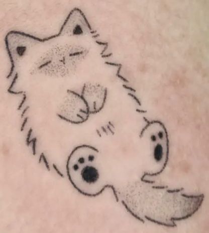 Seamless Tattoo, Cute Cat Tattoo, Minimalist Tattoo Ideas, Funky Tattoos, Cute Tats, Cute Little Tattoos, Cute Tiny Tattoos, Tattoo Ideas For Women, Minimalist Tattoos