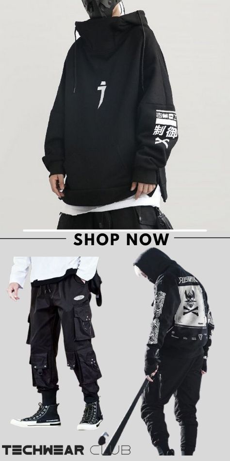 Autumn Aesthetic Clothes Men, Urban Techwear, Techwear Shoes, Trending Streetwear, Futuristic Cyberpunk, Techwear Fashion, Cyberpunk Clothes, Trendy Boy Outfits, Cyberpunk Fashion