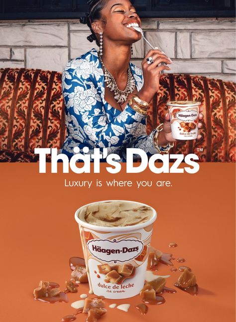 Häagen-Dazs | Chase Design Group Haagen Dazs Ice Cream, Haagen Dazs, Premium Ingredients, Creative Ads, Custom Fonts, Gold Branding, Food Network, Ice Cream, Pure Products