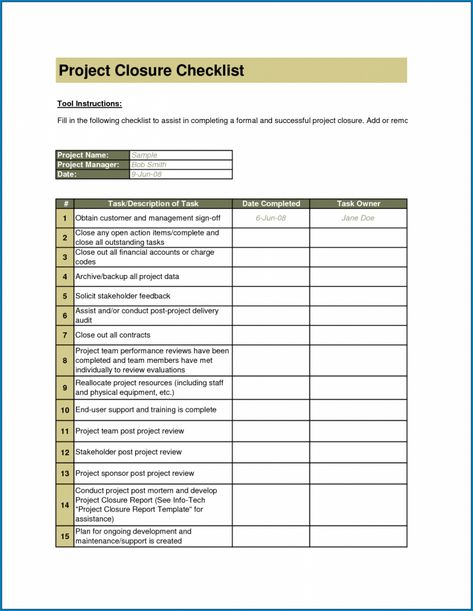 editable √ free printable project closeout checklist template project closeout checklist template examples Project Checklist, Successful Tips, Project Status Report, Project Charter, Progress Report Template, Employability Skills, Survey Template, Project Template, Beautiful Templates