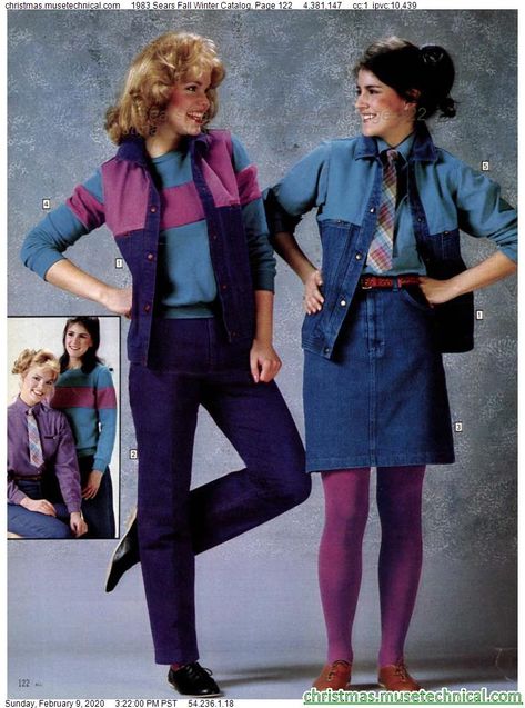 1983 Sears Fall Winter Catalog, Page 122 - Christmas Catalogs & Holiday Wishbooks 1983 Outfits, 80s Winter Fashion, 1983 Fashion, 80s Life, Early 90s Fashion, 1980s Outfits, 80s Womens Fashion, Aesthetic 70s, 80s Inspired Outfits