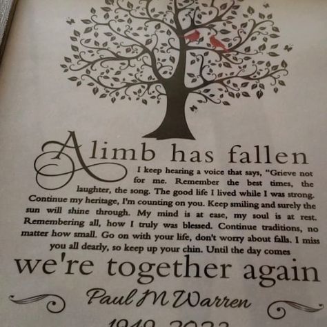 A Limb Has Fallen From Our Family Tree, Sympathy Gift, Memorial Frame, Loss Of Loved One, Bereavement Gift, Memorial Gift, Memory Frame - Etsy Italia Memory Quotes, Our Family Tree, In Loving Memory Quotes, Pennies From Heaven, Memory Frame, Bereavement Gift, Memories Quotes, Loving Memory, Sympathy Gifts