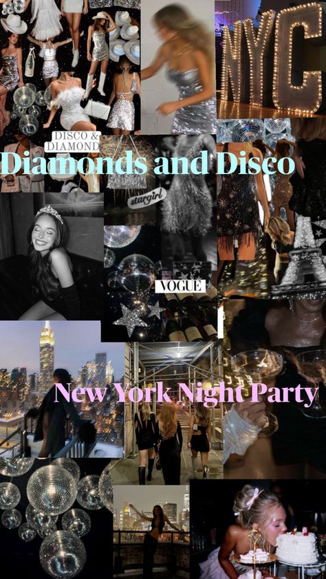 Glitz And Glam 21st Birthday Party, 28th Birthday Theme, Disco Blackout, Luxury Birthday Party Aesthetic, Glitz And Glam Party Decorations, Birthday Themes For Women 20s, Glitz And Glam Party Theme, January Birthday Party Ideas, 20 Birthday Ideas